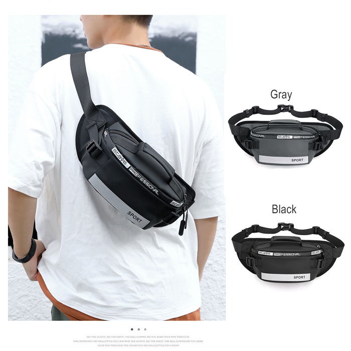 Buy Waterproof Nylon Men Waist Bag New Fashion Casual Fanny Pack